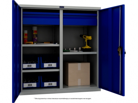 шкаф инструментальный тс 1095-100302 (1000x950x500)3 полки,2 ящика,1 перегородка. вес 35 кг.
