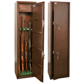 шкаф оружейный ко-033т (1400х360х280),трейзер,4 ствола,2 замка(ключевой).вес 38 кг