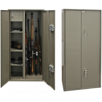 шкаф оружейный д-10 (1300x620x300)трейзер,2 полки,5 стволов,2 замка(ключевой) вес 45 кг