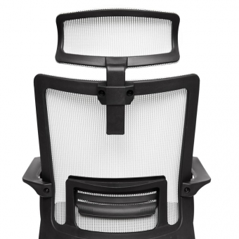 Кресло MESH-4HR ткань, черный/серый. Фото N3