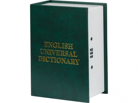 сейф книга (205x143x81)(тайник словарь) (green), кодовый замок.вес 0,9 кг.