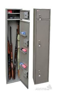 шкаф оружейный д-7 (1500x300x200)трейзер, полка,3 ствола,2 замка(ключевой) вес 22 кг