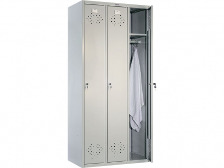 Металлический шкаф ПРАКТИК LS-31 (1830x850x500)3 секции, 3 двери. Вес 40 кг.
