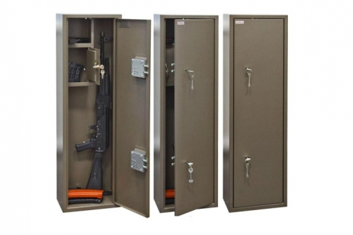 шкаф оружейный д-5 (1000x300x200)2 ствола,2 замка(ключевой) вес 16 кг
