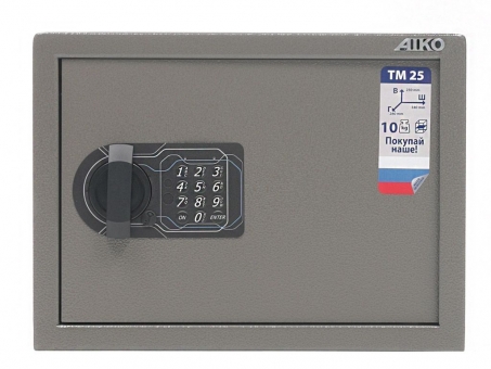 сейф  aiko tm-25 el (250x340x280), электронный кодовый замок. вес 10 кг.