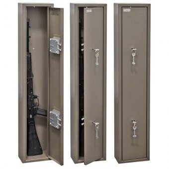 шкаф оружейный д-3у (760x200x120)2 ствола,2 замка(ключевой) вес 8 кг