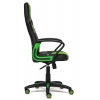 Кресло RUNNER кож/зам/ткань, черный/зеленый. Фото N2