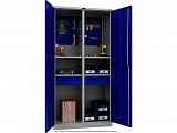 шкаф инструментальный тс 1995-120402 (1900x950x500)4 полки,2 экрана,2 ящика, держатели. вес 54 кг.
